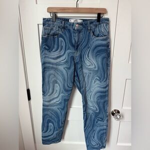 Hollister Women’s Groovy Swirl Patterned Jeans size 11R